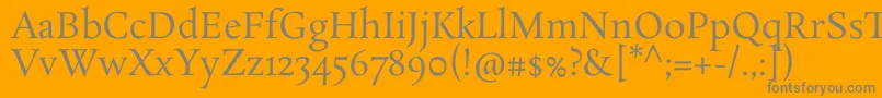 フォントRosarivoRegular – オレンジの背景に灰色の文字