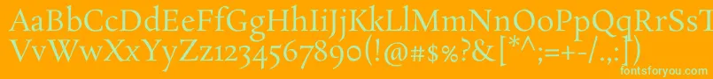 RosarivoRegular Font – Green Fonts on Orange Background