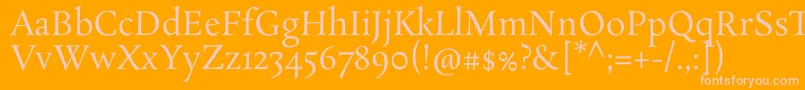 RosarivoRegular Font – Pink Fonts on Orange Background