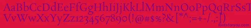 RosarivoRegular Font – Purple Fonts on Red Background