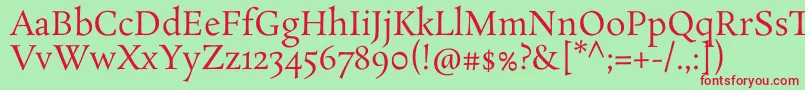 RosarivoRegular Font – Red Fonts on Green Background