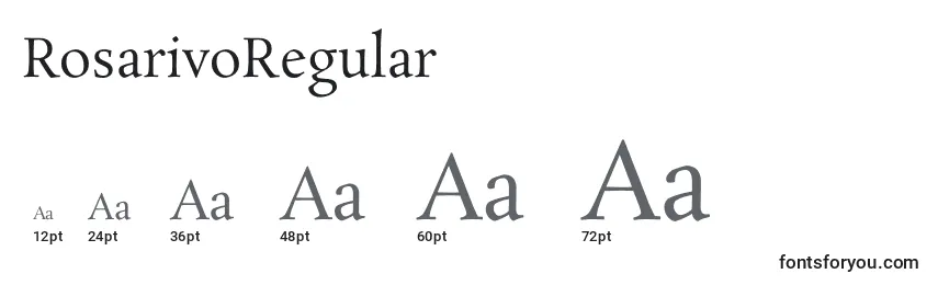 Размеры шрифта RosarivoRegular