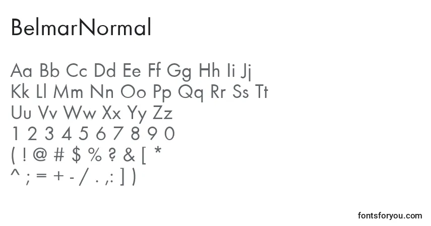 Schriftart BelmarNormal – Alphabet, Zahlen, spezielle Symbole