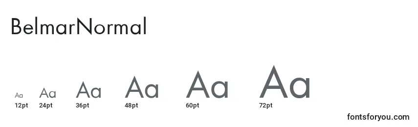 BelmarNormal Font Sizes