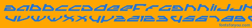 SpylordBoldExpandedItalic Font – Blue Fonts on Orange Background