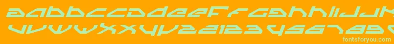 SpylordBoldExpandedItalic Font – Green Fonts on Orange Background