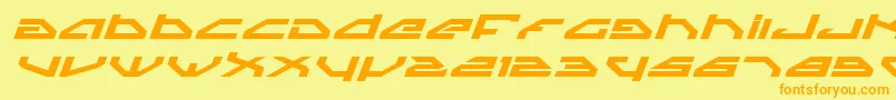 SpylordBoldExpandedItalic Font – Orange Fonts on Yellow Background