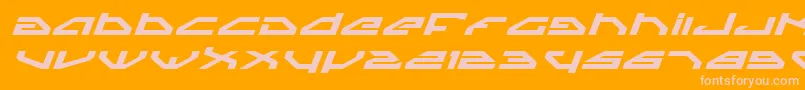 SpylordBoldExpandedItalic Font – Pink Fonts on Orange Background