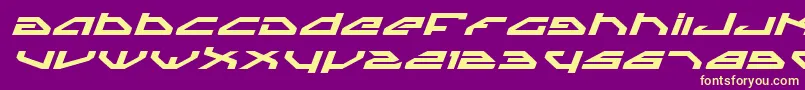 SpylordBoldExpandedItalic Font – Yellow Fonts on Purple Background