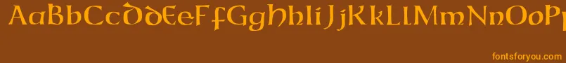 CaliforniaUncial Font – Orange Fonts on Brown Background