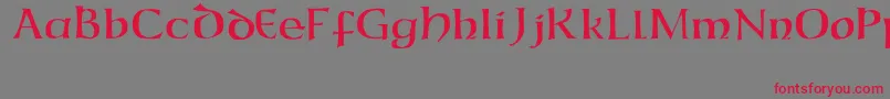 CaliforniaUncial Font – Red Fonts on Gray Background