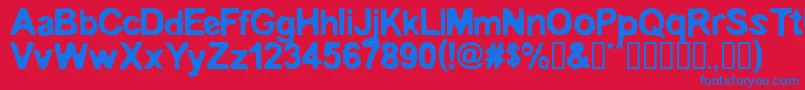 Embro ffy Font – Blue Fonts on Red Background