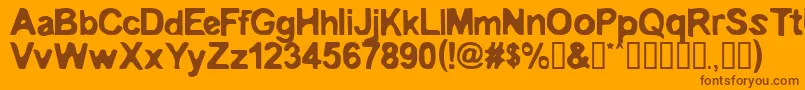 Embro ffy Font – Brown Fonts on Orange Background