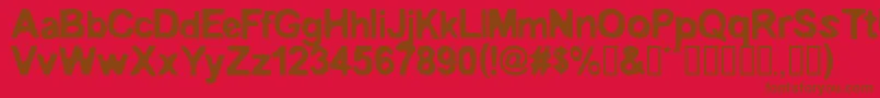 Embro ffy Font – Brown Fonts on Red Background