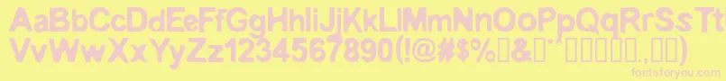 Embro ffy Font – Pink Fonts on Yellow Background