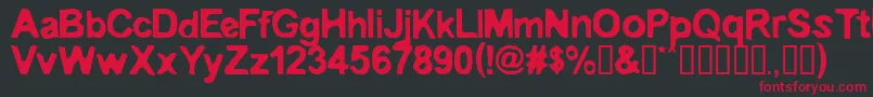 Embro ffy Font – Red Fonts on Black Background