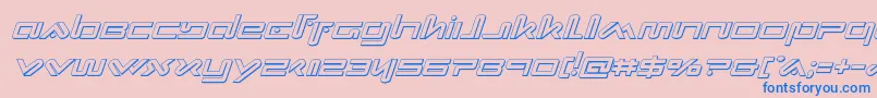 Xephyr3Dital Font – Blue Fonts on Pink Background