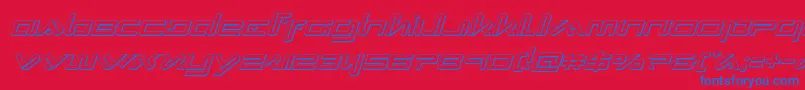 Xephyr3Dital Font – Blue Fonts on Red Background