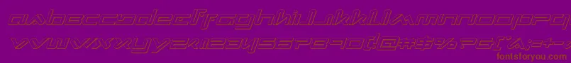 Xephyr3Dital Font – Brown Fonts on Purple Background