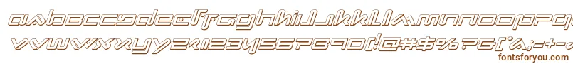 Xephyr3Dital-fontti – ruskeat fontit valkoisella taustalla