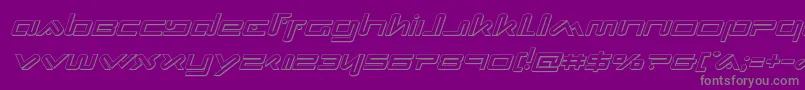 Xephyr3Dital Font – Gray Fonts on Purple Background