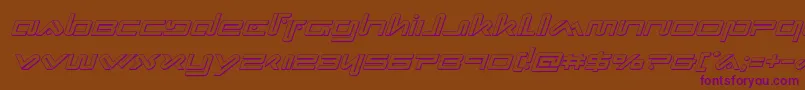 Xephyr3Dital Font – Purple Fonts on Brown Background