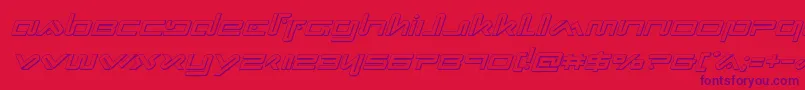 Xephyr3Dital Font – Purple Fonts on Red Background