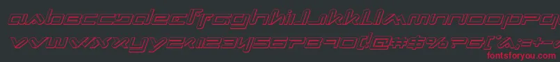 Xephyr3Dital Font – Red Fonts on Black Background