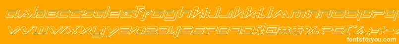 Xephyr3Dital-Schriftart – Weiße Schriften auf orangefarbenem Hintergrund