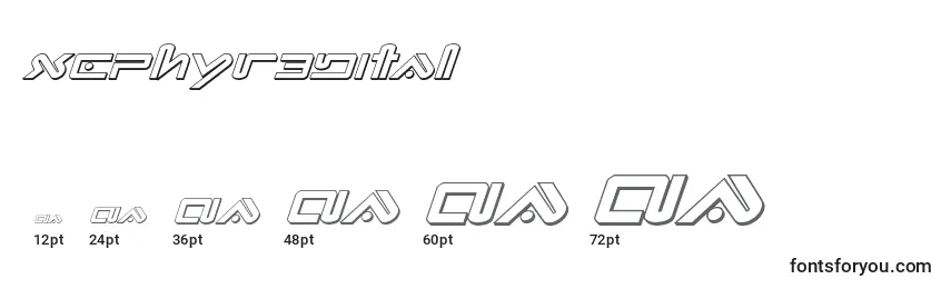 Xephyr3Dital Font Sizes