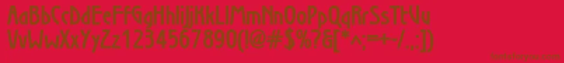 SecessioncBold Font – Brown Fonts on Red Background