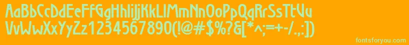 SecessioncBold Font – Green Fonts on Orange Background