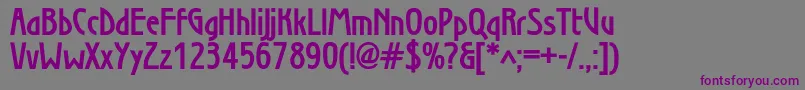 Шрифт SecessioncBold – фиолетовые шрифты на сером фоне