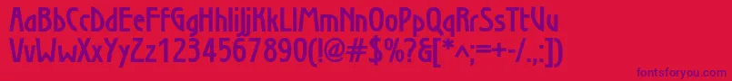 SecessioncBold Font – Purple Fonts on Red Background