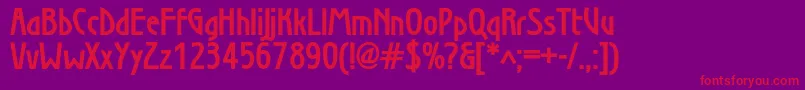 SecessioncBold Font – Red Fonts on Purple Background