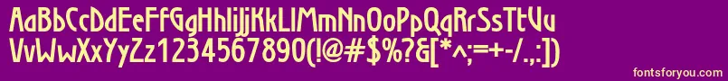 SecessioncBold Font – Yellow Fonts on Purple Background