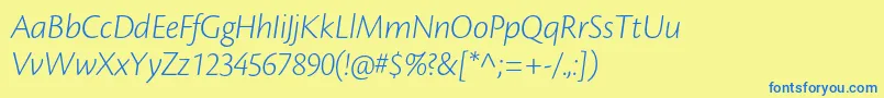 CronosproLtdispit Font – Blue Fonts on Yellow Background