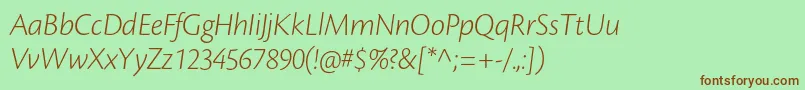 CronosproLtdispit Font – Brown Fonts on Green Background