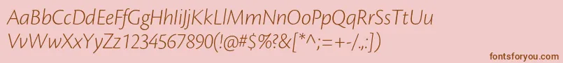 CronosproLtdispit Font – Brown Fonts on Pink Background