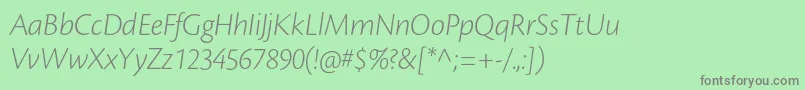More about CronosproLtdispit Font CronosproLtdispit Font – Gray Fonts on Green Background