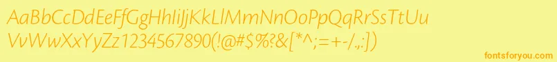 CronosproLtdispit Font – Orange Fonts on Yellow Background