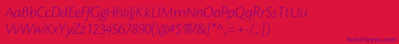 CronosproLtdispit Font – Purple Fonts on Red Background