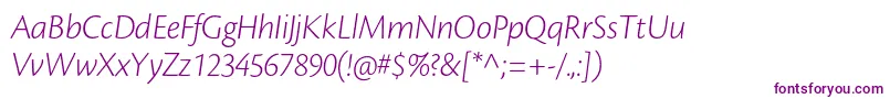 CronosproLtdispit Font – Purple Fonts on White Background