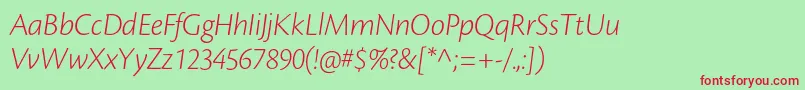 CronosproLtdispit Font – Red Fonts on Green Background