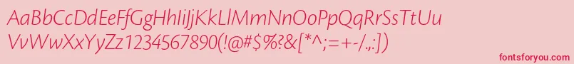 CronosproLtdispit Font – Red Fonts on Pink Background