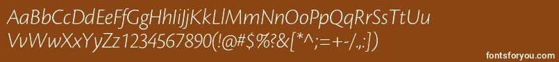 CronosproLtdispit Font – White Fonts on Brown Background