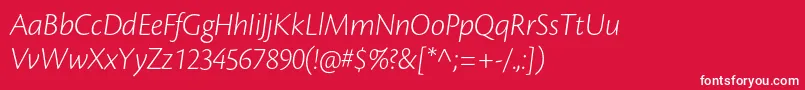 CronosproLtdispit Font – White Fonts on Red Background