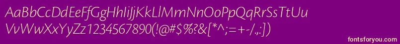 CronosproLtdispit Font – Yellow Fonts on Purple Background