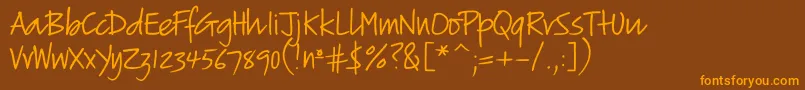 fuente Verticalscript – Fuentes Naranjas Sobre Fondo Marrón