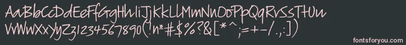 Шрифт Verticalscript – розовые шрифты на чёрном фоне